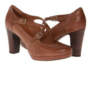 Indigo By Clarks Mary Jane brown leather Ladies Dress Shoes women’s size 8